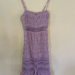 Lavender Button-Down Dress